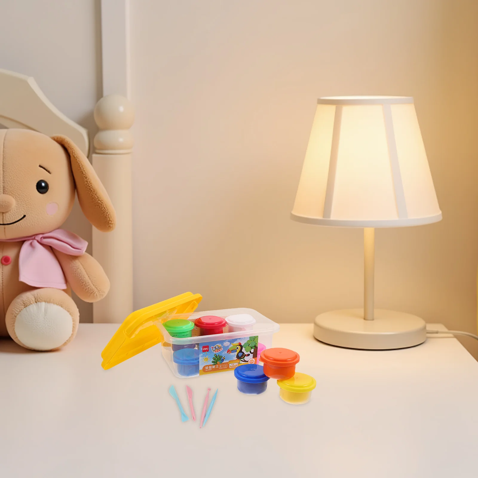 1 مجموعة الأطفال DIY النمذجة الطين كيت 12 ألوان نابضة بالحياة الطين الجاف غير لزجة للأطفال الحرف أدوات المشاريع المدرسية