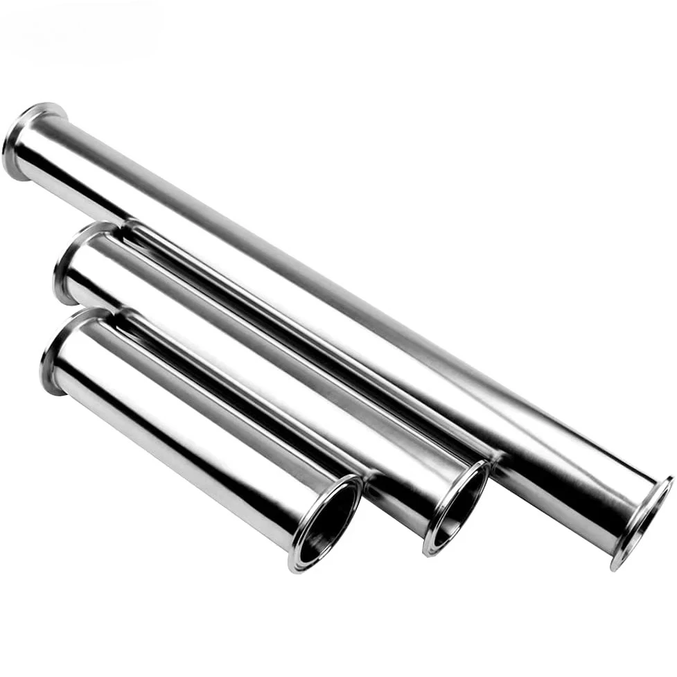 

Sanitary 2 Inch Tri Clamp Tube, 12" Length Spool Tube SS304 Seamless Round Tubing with 64mm Ferrule Flange Homebrew Beer