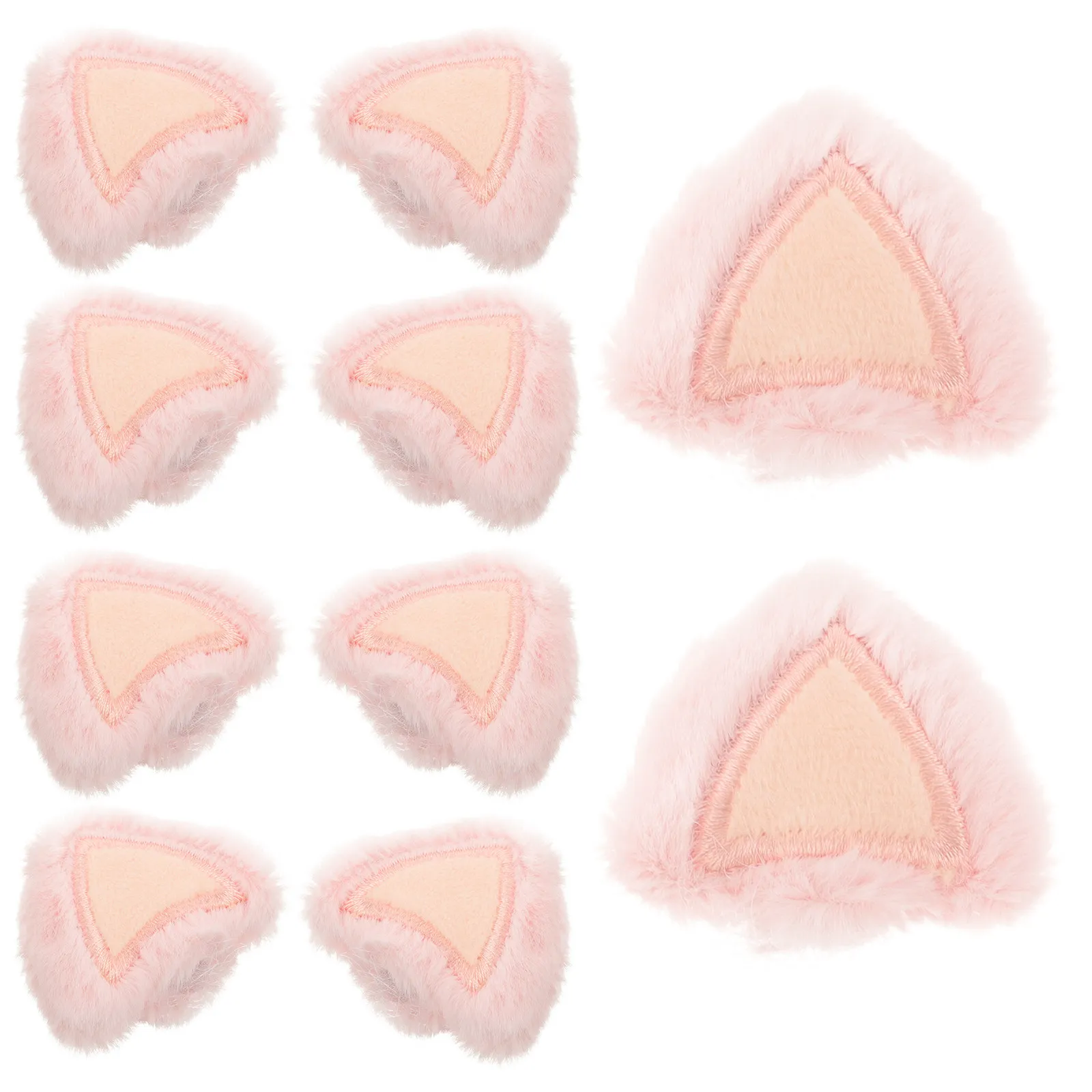 

10 шт. декоративных элементов в виде кошачьих ушек, милые аксессуары в виде животных для поделок своими руками, заколок для волос, повязок на голову, декоративные принадлежности ручной работы