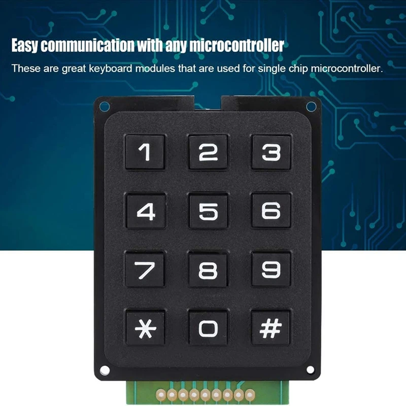 2Pcs ABS พลาสติก Matrix Switch 12ปุ่มสวิทช์เมมเบรนของตกแต่งงานปาร์ตี้สำหรับ Arduino