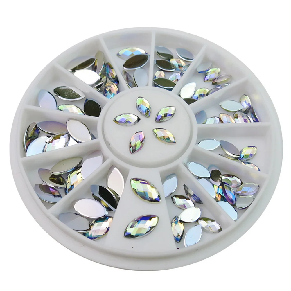 

3Pcs Nail Art Drill Turntable Assorted Colorful Diamond Rhinestone Jewelry Craft Set DIY Nail Decor Manicure Gel Polish Use