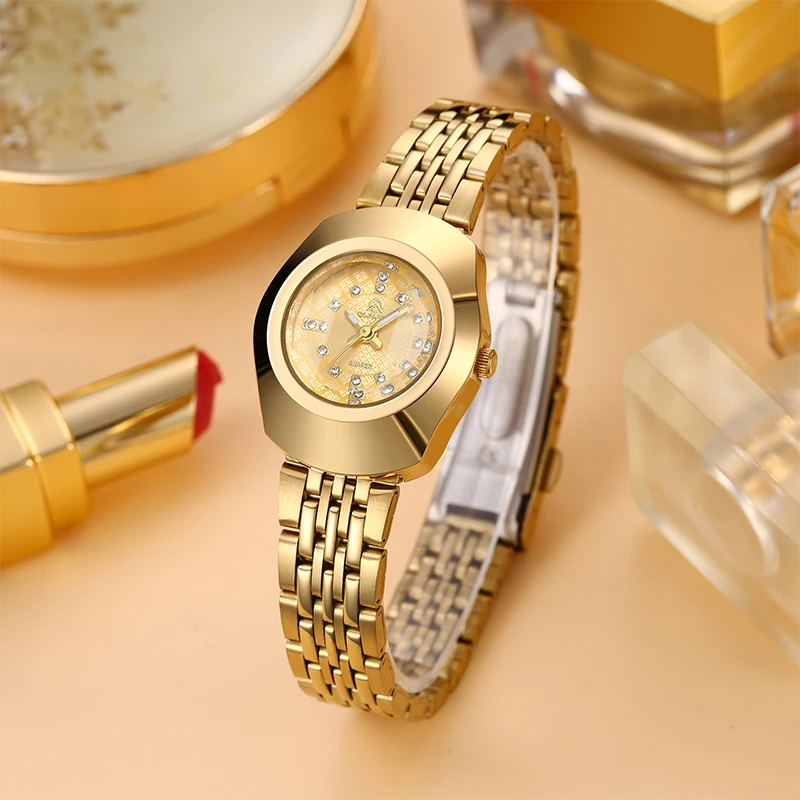 CAINUOS Top Luxury Quartz Watch Fashion Leisure Gold Women's Watch 30M Life Waterproof Watch