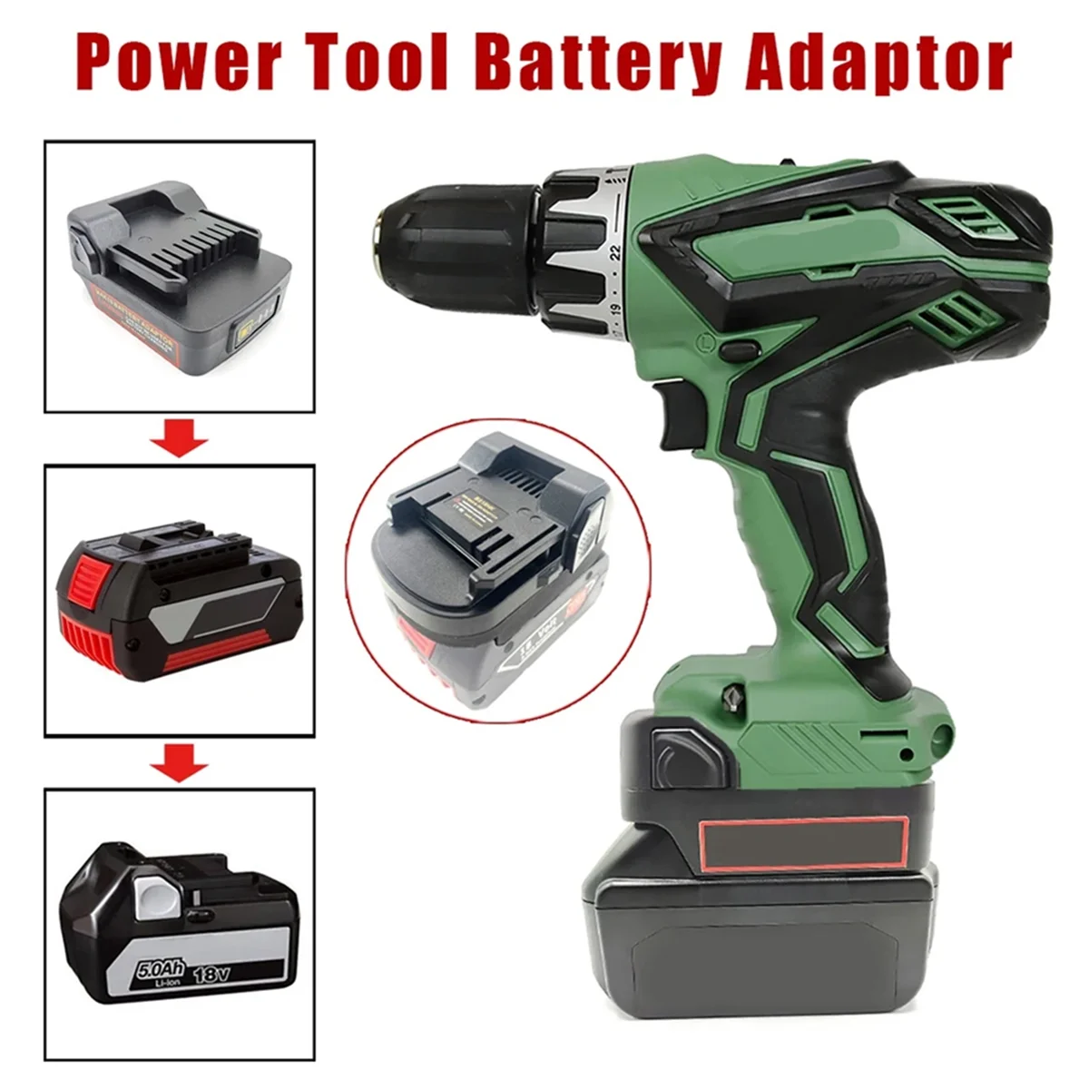 

N37R_NL For Bosch Convert to Hitachi / Hikoki 18V Li-Ion Battery Power Tool