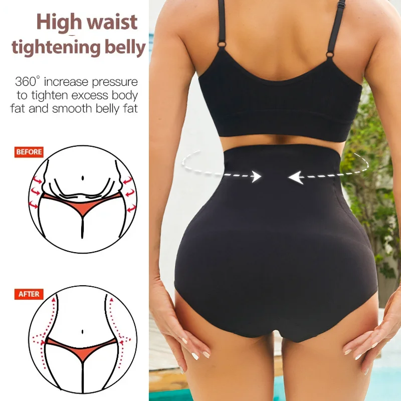 Tummy Control Thong Women High Waist Hip Shapewear Panties Sculpting Flat Seamless Sexy Butt Lifter Shapewear Lady Tummy Control