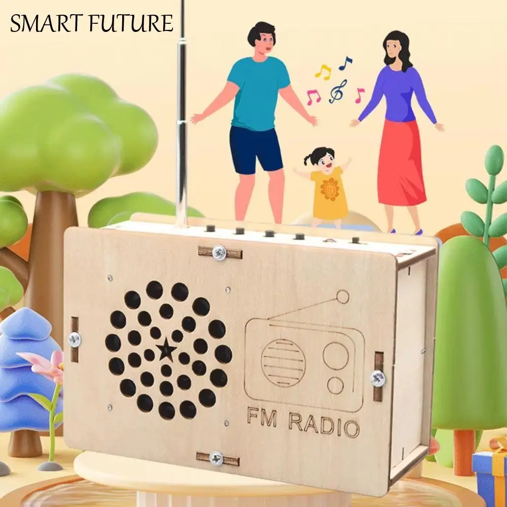 

Handmade DIY DIY FM Radio Steam Model Manual Assembly Science Education Radio Power Bank Multifunctional