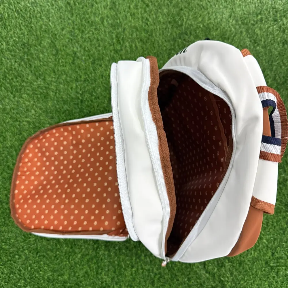 Wilson Tennis Bag Holds 2 Tennis Rackets Backpack French Open Shoulder Bag Court Racket Bag Men Women Padel Sports Backpack