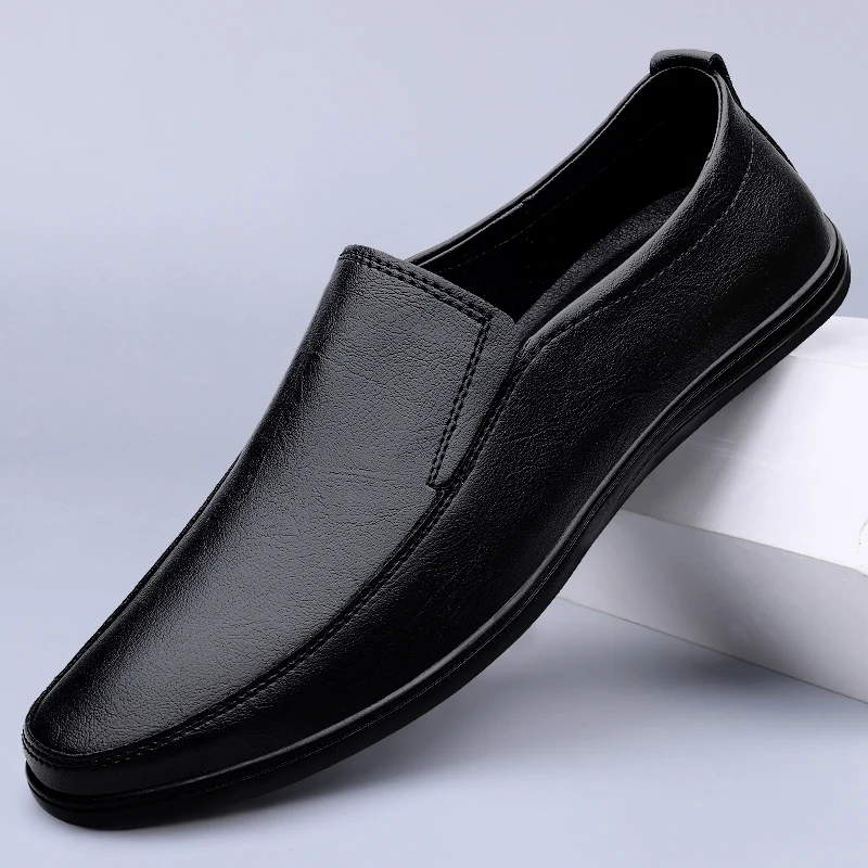 

Genuine Leather Summer Casual Shoes for Men Women - Perforated Hollow Out Soft Sole Breathable Versatile Footwear, Big Size