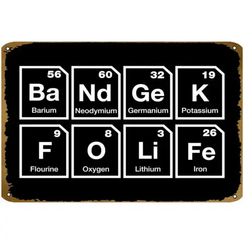 Chemistry Marching Band Music Poster Retro Metal Tin Sign Wall Decor 12 X 8 Inch