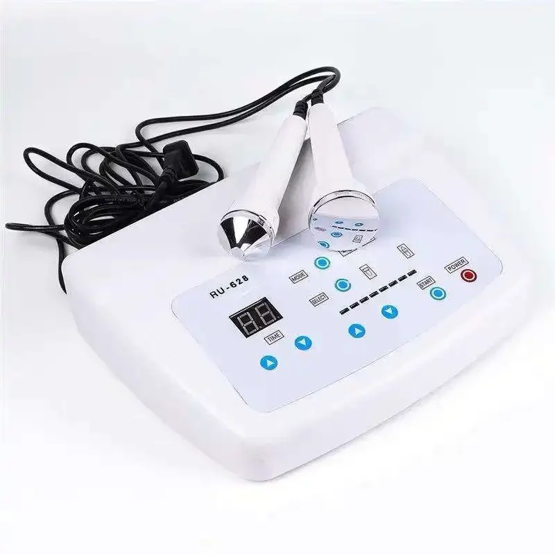 Two in one probe ultrasonic facial and body skin massager