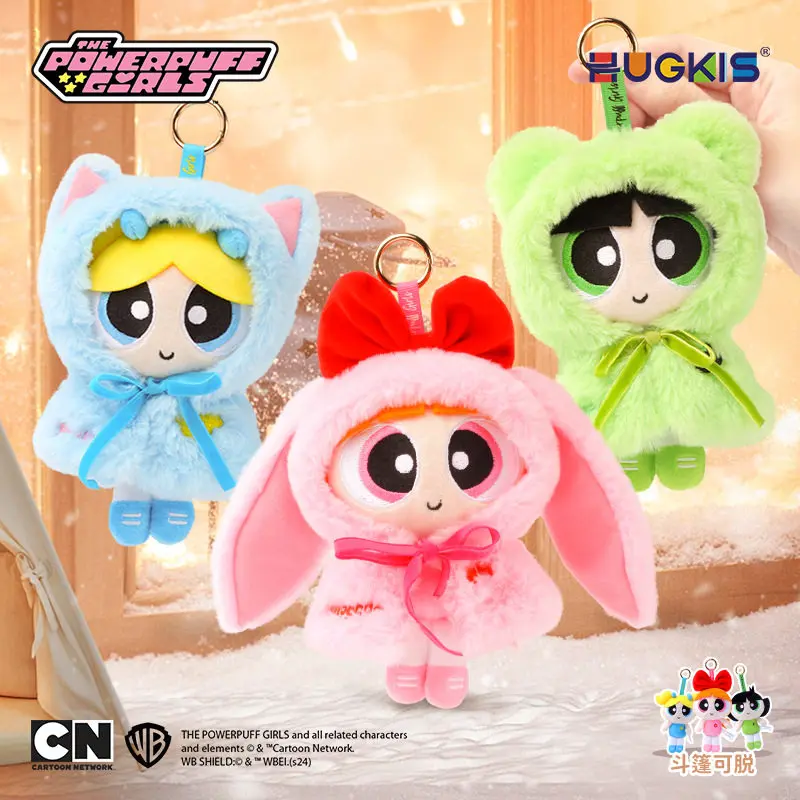

Kayou Authentic The Powerpuff Girls Plush Dolls Cloak Dress Up Stuffed Keychain Gift For Kids Anime Fans Collectible Figures