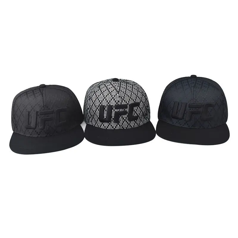 UFC Plaid Baseball Cap Mesh Trucker Hat Unisex Men Women Adjustable Fashion Dad Hat Outdoor Sports Casual