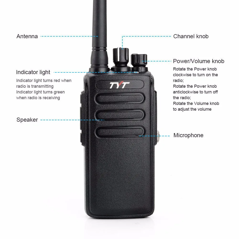 TYT MD-680 10W UHF 400-470MHz Digital Walkie Talkie, IP67 Waterproof Business 16Ch DMR Radio