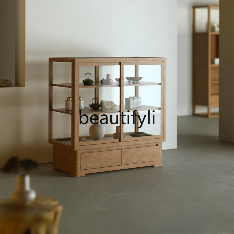 Glass Display Zhongdao Cabinet Tea Ware Ceramic Boutique Display Cabinet