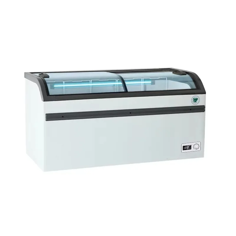 Recycled High Quality Horizontal Display Compressor Supermarket Commercial Island Freezer