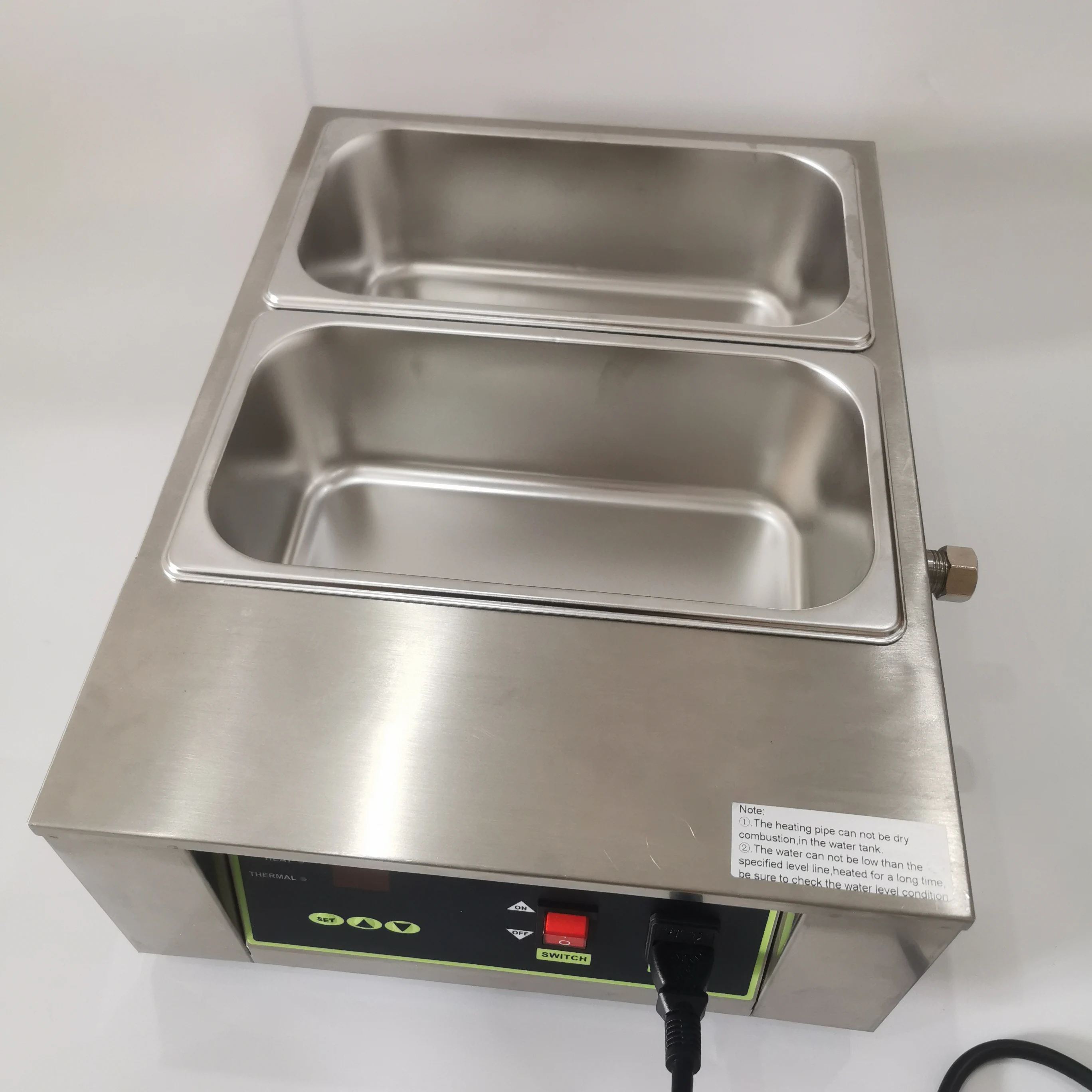 2-Tanks Commercial Chocolate Melting Machine,Electric Chocolate Melter Warmer for Chocolate/Milk/Coffee/Soup Melting pot furnace