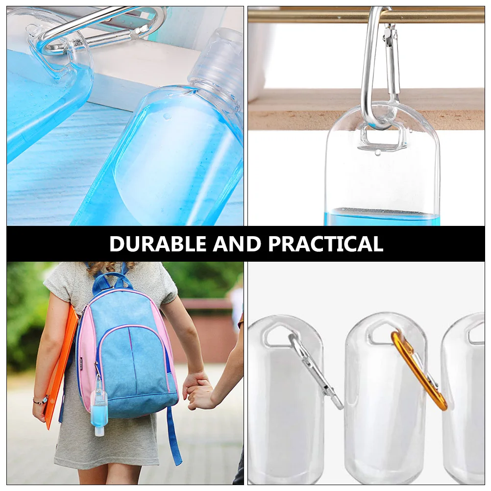 

12 Pcs Hook Bottle Empty Refillable Travel Subpackage Plastic Bottles for Shampoo Body Wash Lotion Durable Eco Friendly Storage