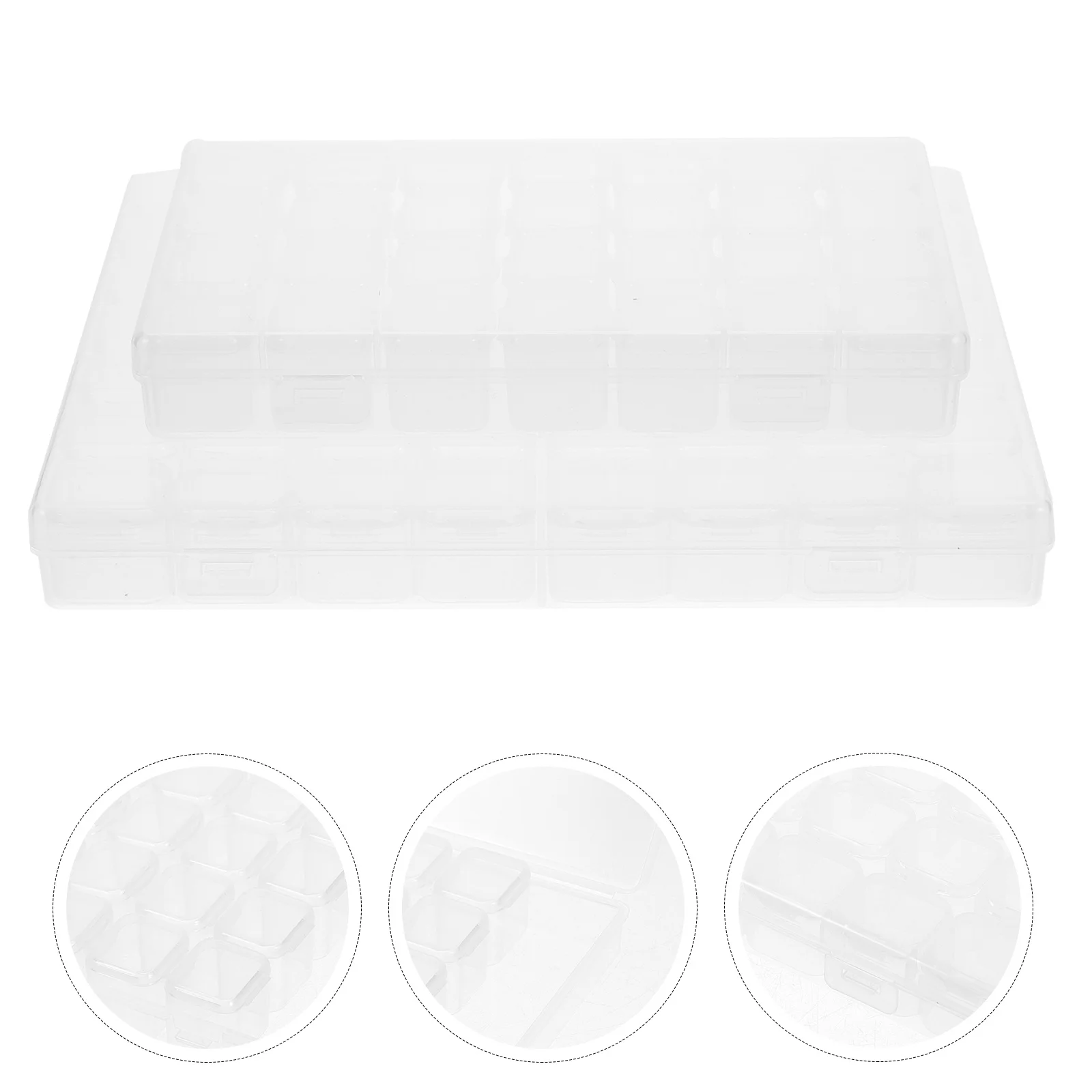 

2Pcs Jewelry Organizer Storage Case Portable Box for Earrings Necklaces Rings Bracelets Desktop Holder Jewelry Box