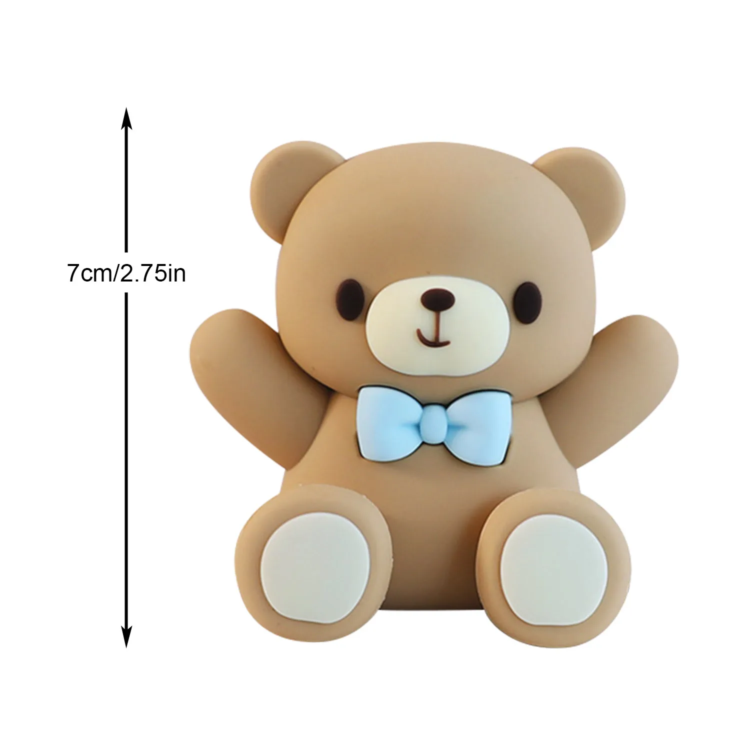 3D Bear Cake Toppers para Meninos e Meninas, Decorações para Baby Shower, Birthday Party Supplies