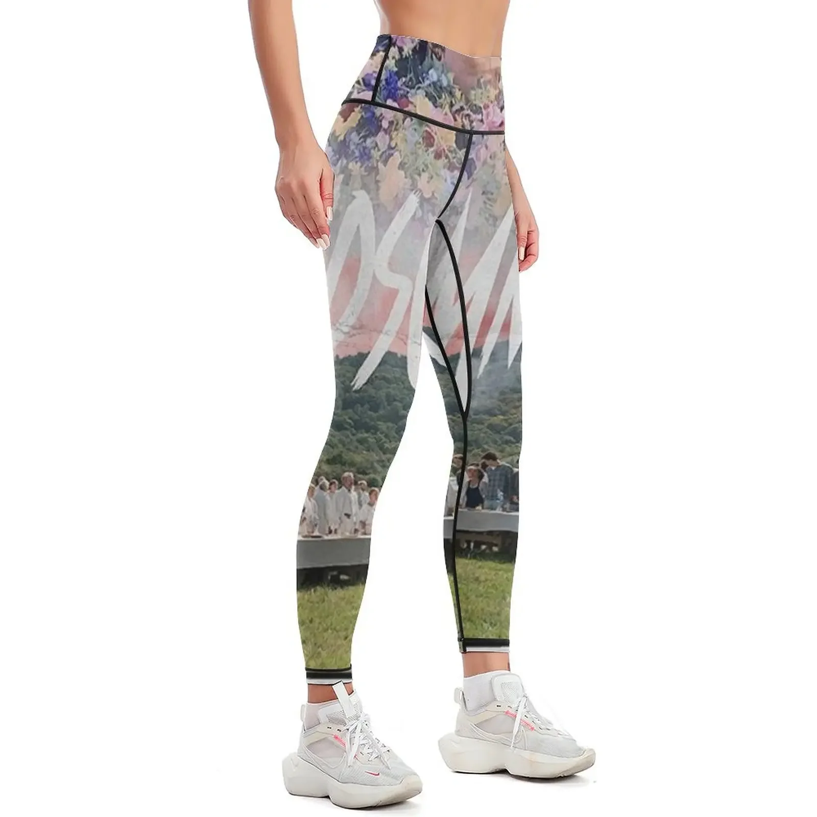 Let the festivities begin newspaper Leggings Women sports legings for fitness Women's sports pants flared Womens Leggings