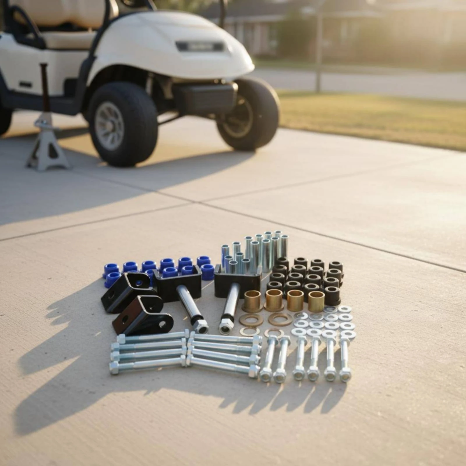 Club Car Front Undercarriage Kit Steady Steering Golf Vehicle Front End Repair Kit Golf Vehicle Repair Hardware Set Wear