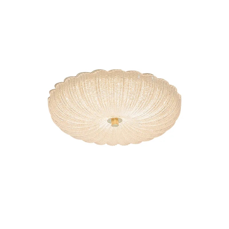 

Cream wind shell living room ceiling light modern simple bedroom light luxury personalized creative lamps led retro eye