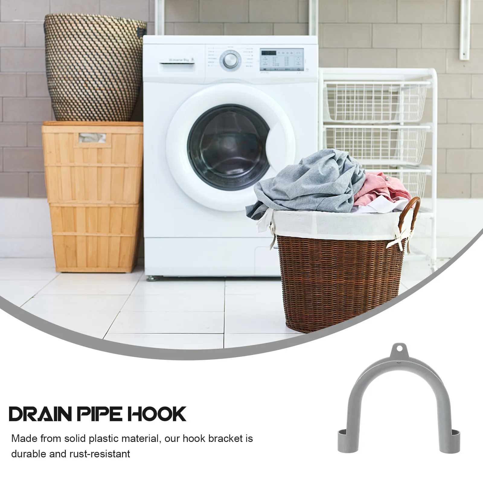 

Крепление-держатель U-образной формы для сливного шланга стиральной машины