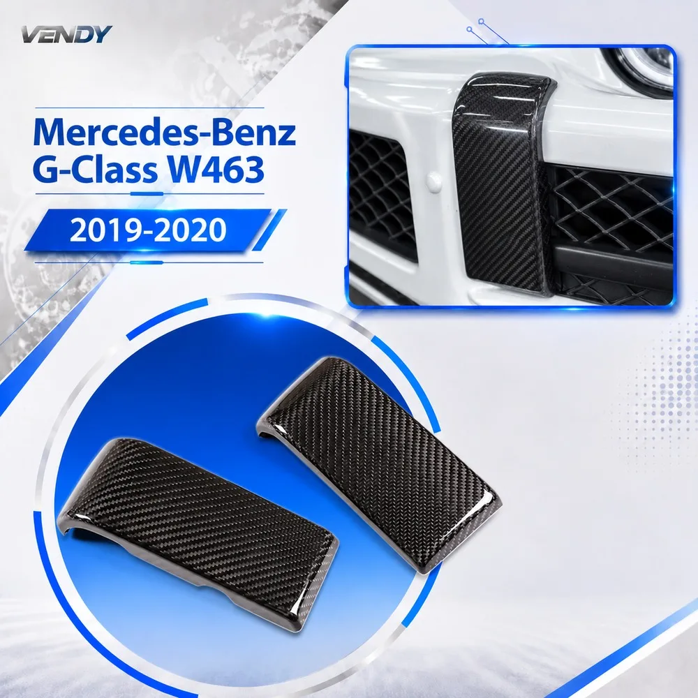 Real Carbon Fiber For Mercedes Benz G Class W463 2019-2020 Front Bumper Decorative Panel Protective Cover Trim Accessories