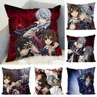 Anime Vampire Knight Pillow Case Luxury Double-sided For Car Pillows 45x45 Cushions Cover Home And Decoration Sofa Pillowcase 50