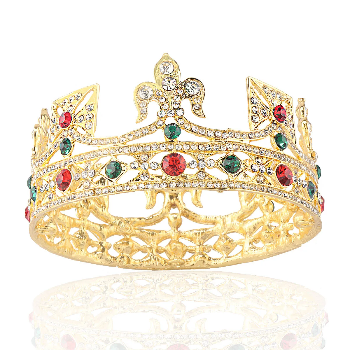 luxuoso-banhado-a-ouro-brilhante-strass-rodada-coroa-partido-tiara-para-homens-e-mulheres
