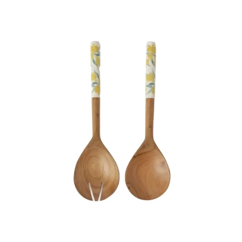 

New Salad Tools Resin Wood Salad Server Tools Salad Mixing Tools