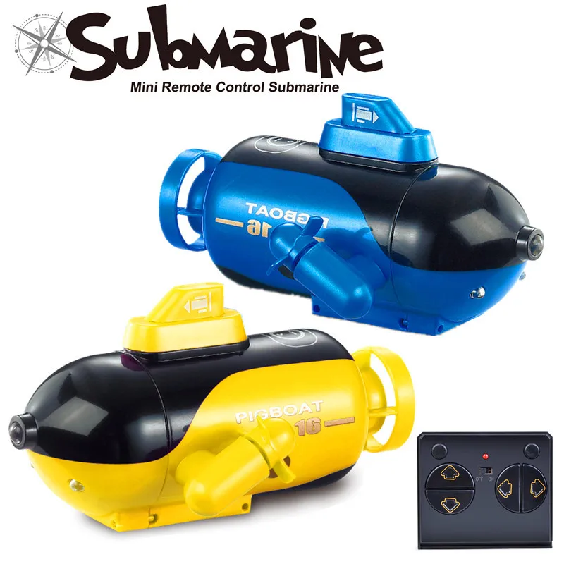 Mini Wireless Four Channel Remote-Controlled Submarine Boat Double Helix Power Rechargeable RC Underwater Toys