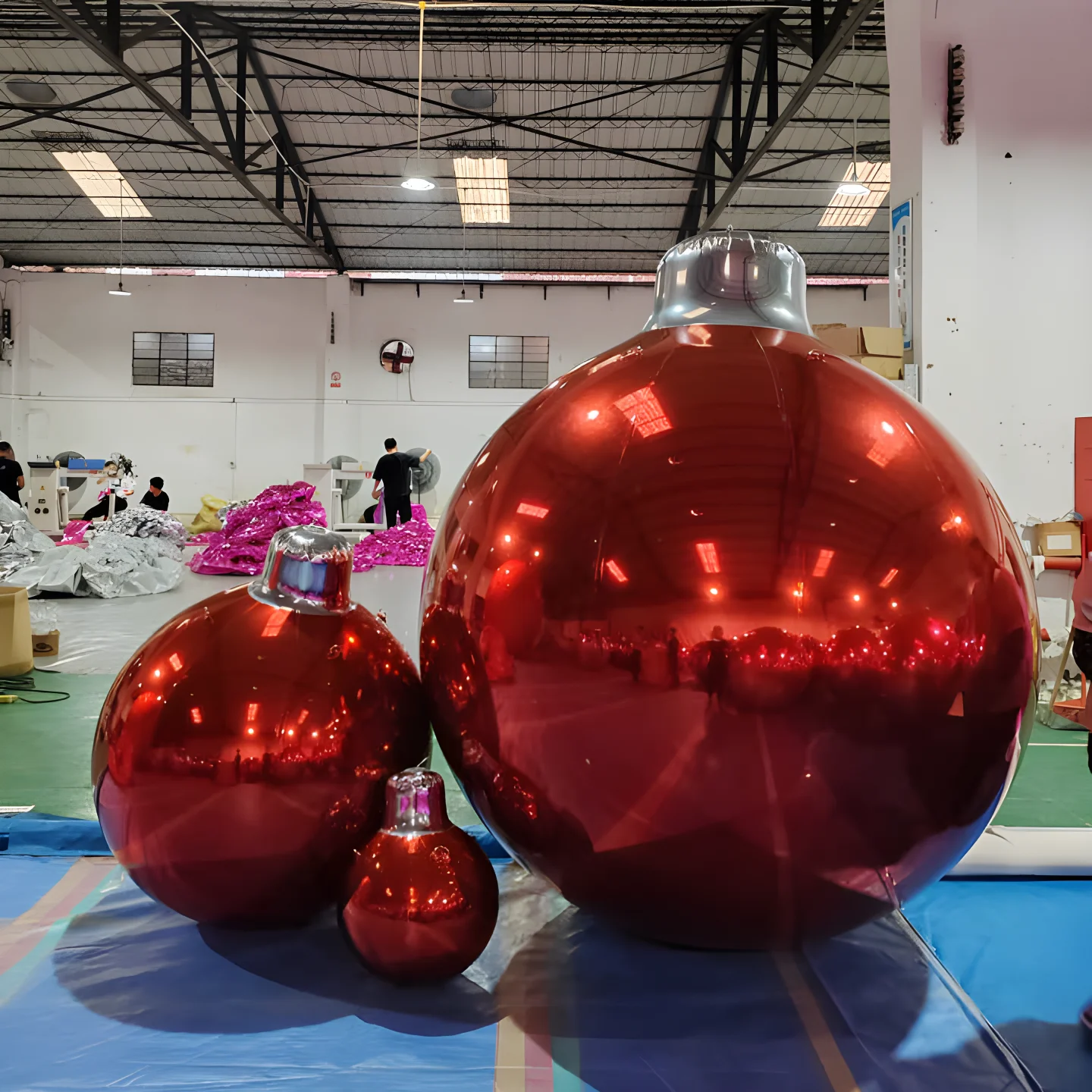 Balão de espelho gigante ao ar livre brilhante pvc bolas de natal inflável bola de espelho personalizado jumbo bola de natal ornamentos festa