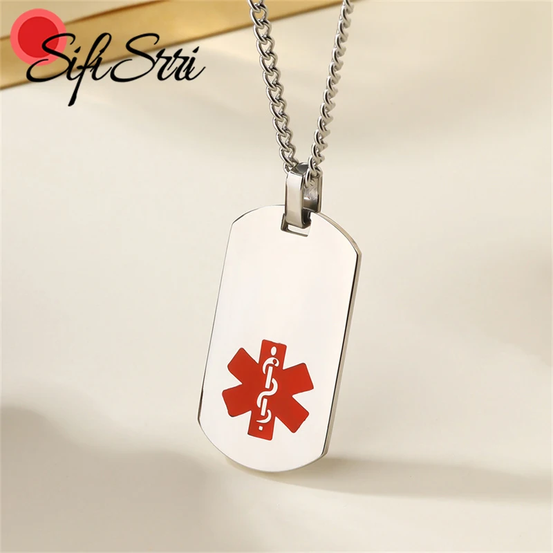 

Sifisrri Custom Bar Dog Tag Necklace for Women Men Stainless Steel Jewelry Choker Side Chain Pendant Personalized Birthday Gift