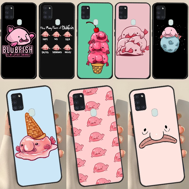 Blobfish Case For Samsung Galaxy A34 A54 A14 A53 A13 A51 A71 A50 A12 A22 A32 A52 A72 Phone Cover