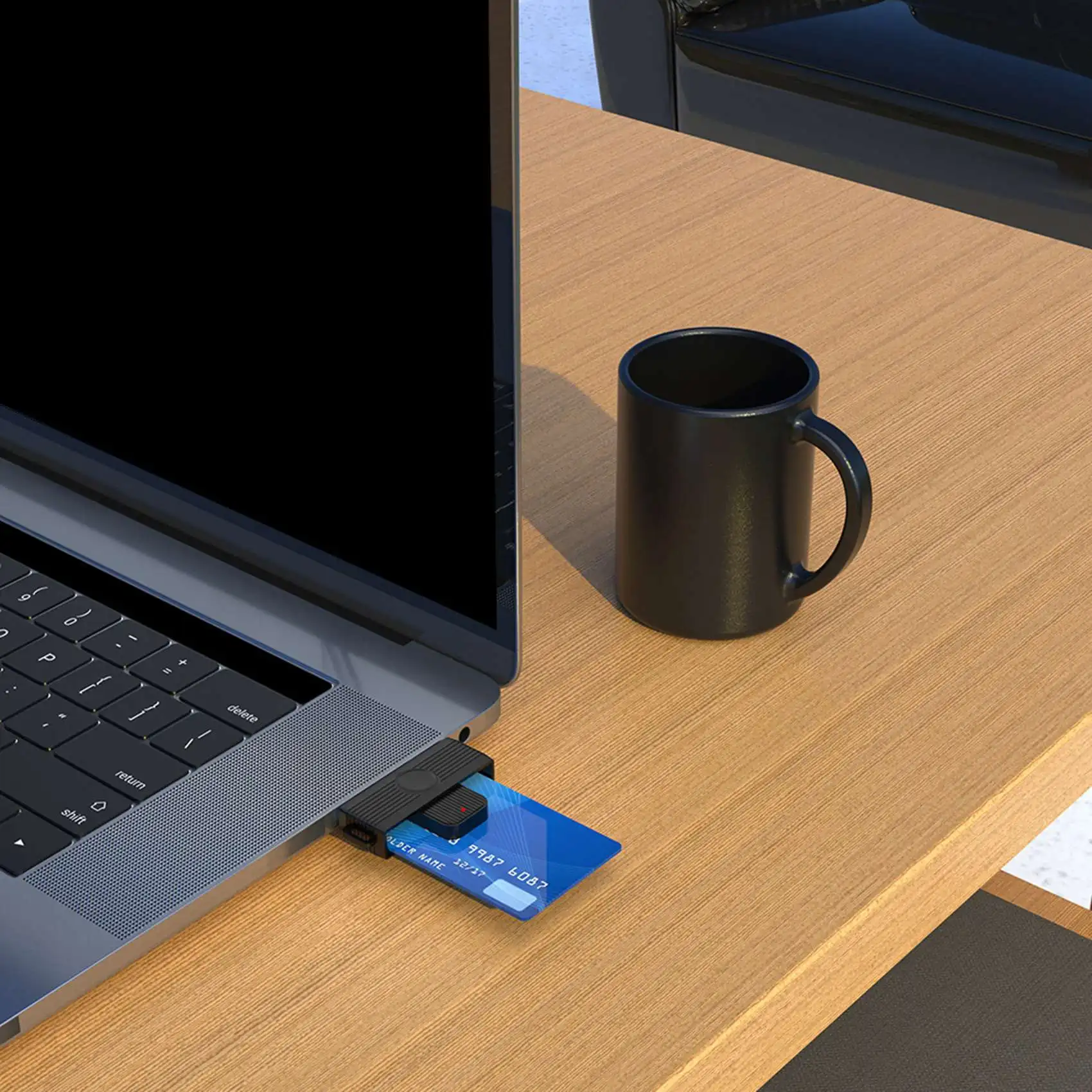 ترقية نوع C قارئ البطاقات الذكية البطاقة الذكية / SIM / ID / بطاقة CAC البطاقة الذكية