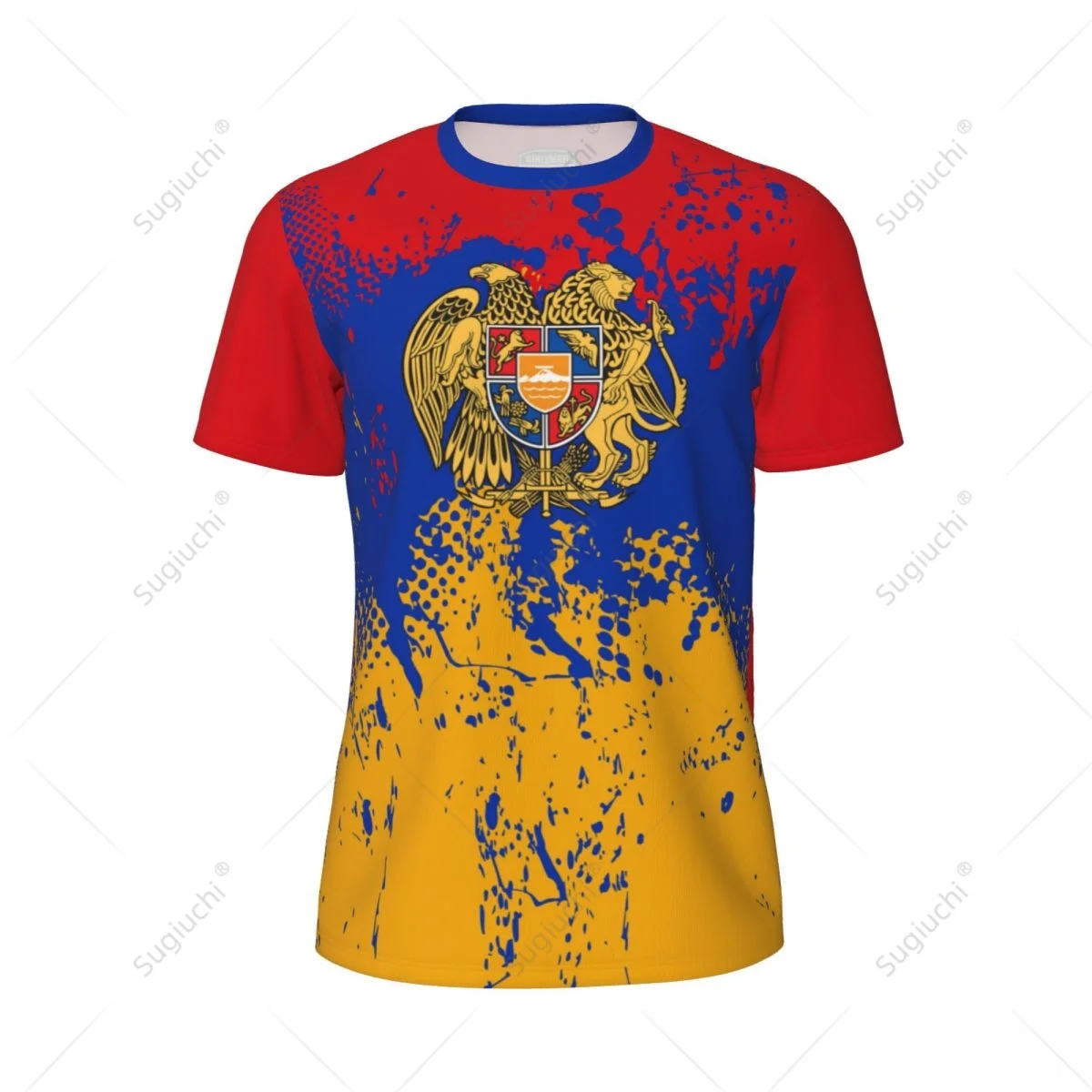 Exclusive design Armenia Flag Grain 3D Printed Men For Running Bike Soccer Tennis Fitness Sports tshirt Mesh Fans Short T-shirt