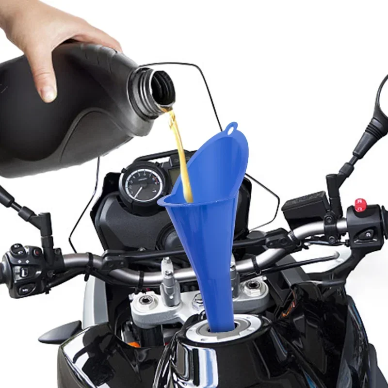 Auto Accessories Car Long Stem Funnel Gasoline Oil Fuel Filling Tools Anti-splash Plastic Oil Funnel Motorcycle Refueling Tools