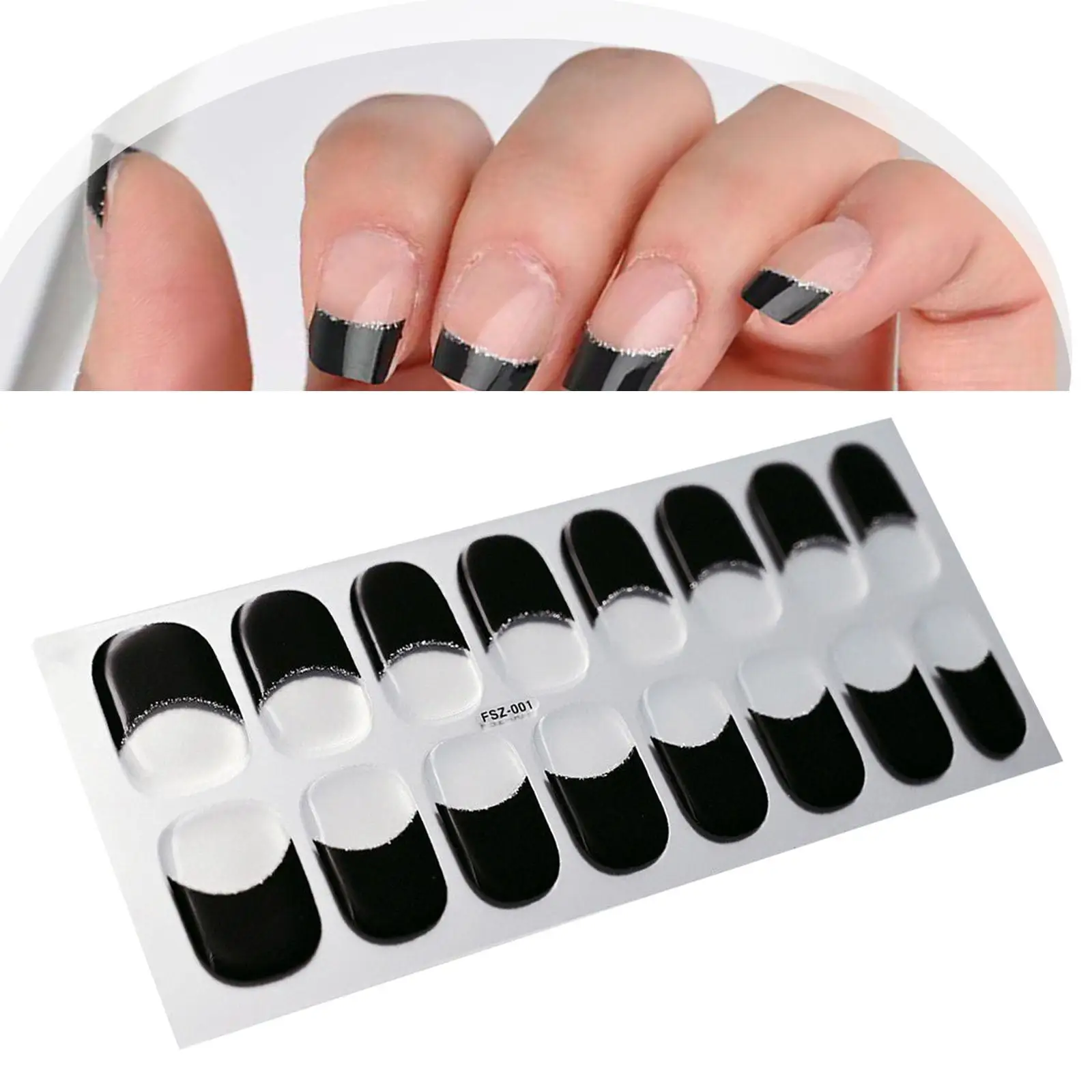 5 bandes pour ongles en Gel semi-durci, autocollants complets en feuille pour ongles, bandes de vernis à ongles brillantes et plus lumineuses pour Salon