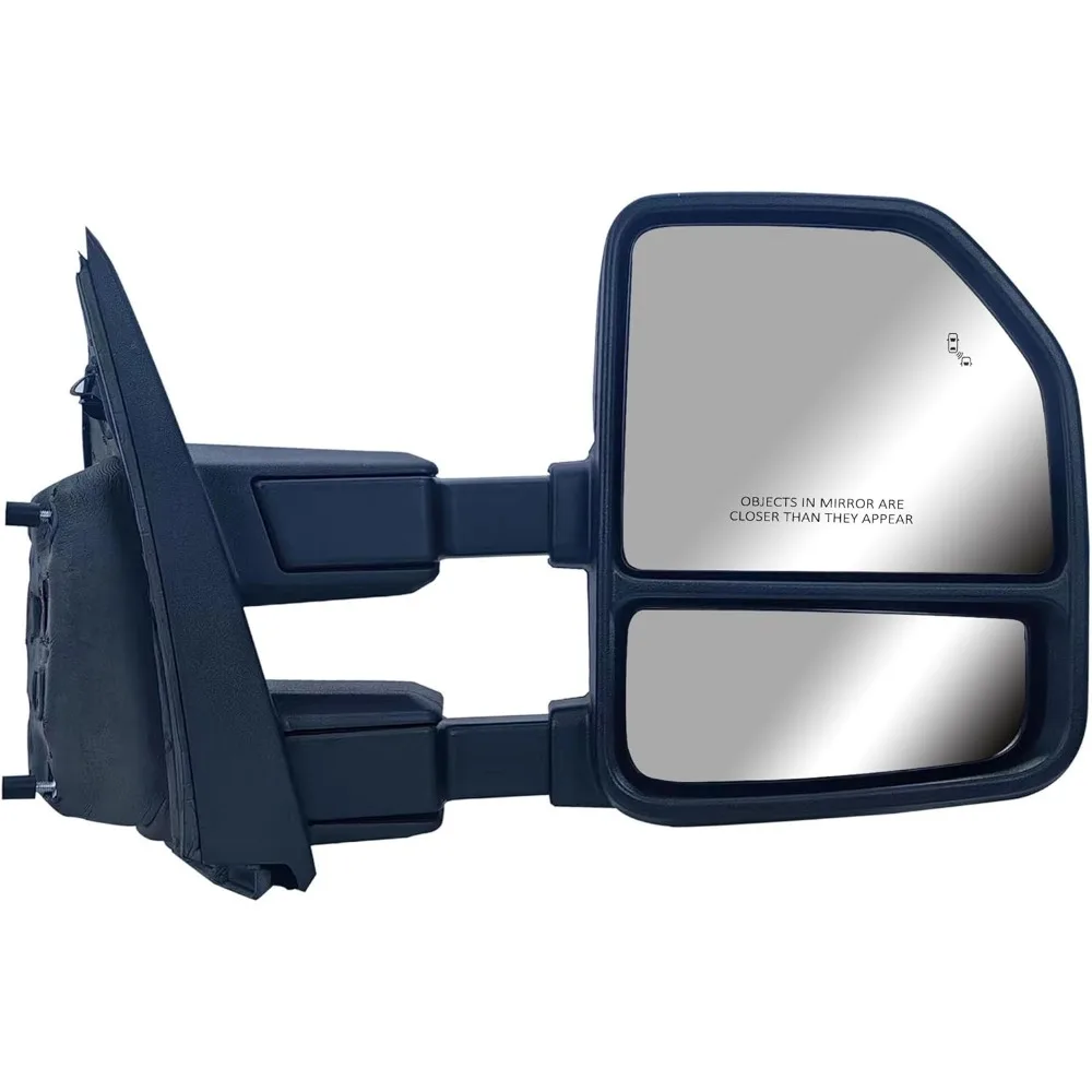 

Passenger Right Side Door Towing Mirror Power and Heated with Signal Light and BLIS Textured and Chrome Back Cover For Ford F-15