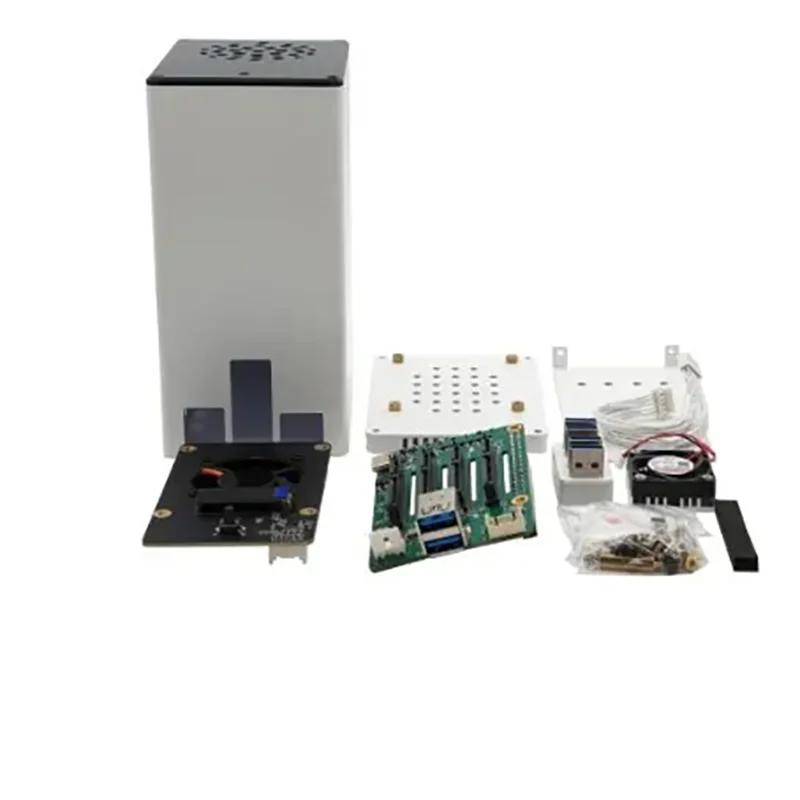 QUAD SATA KIT para Raspberry PI 4, NAS Network Storage Server Kit, Construa facilmente o seu próprio