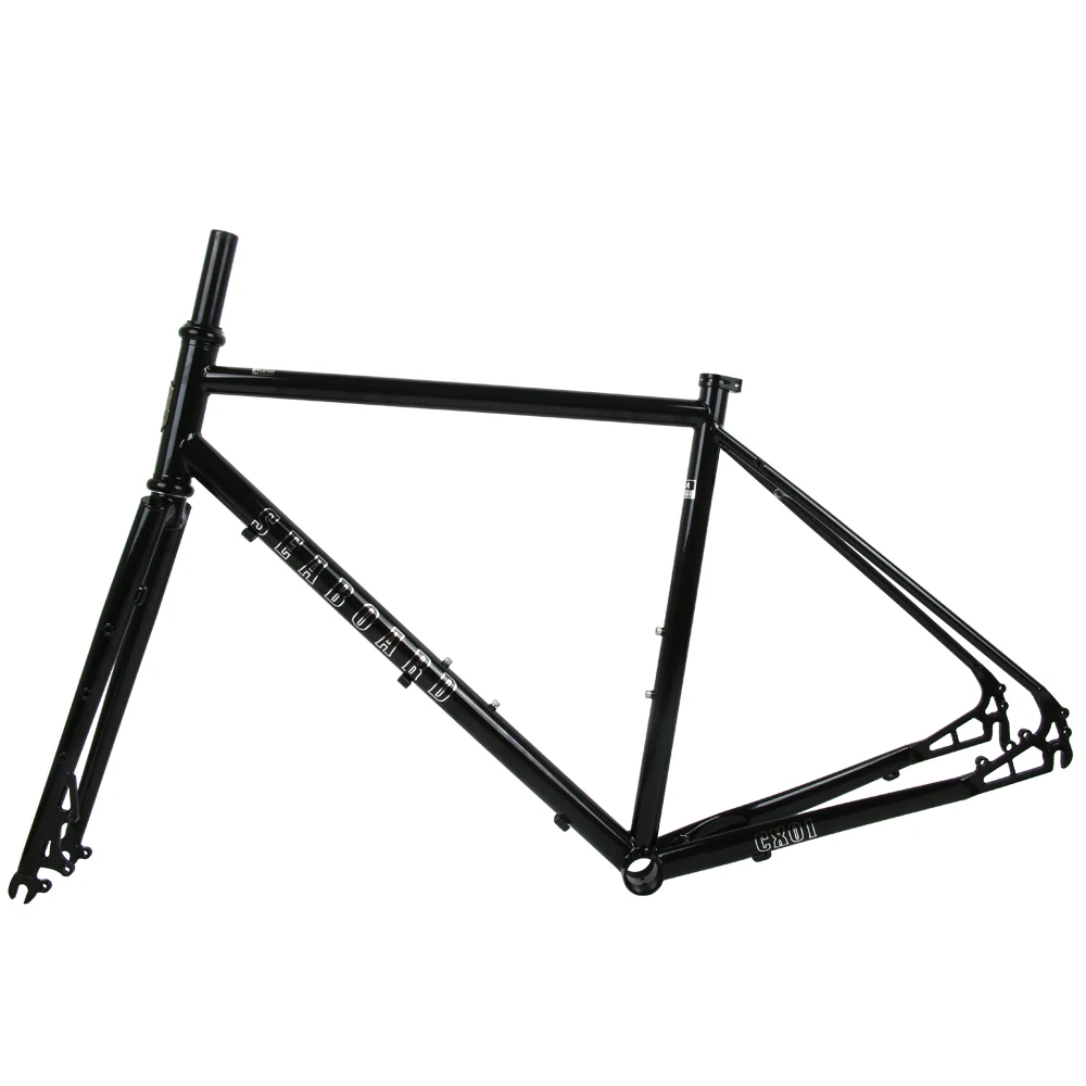 TSUNAMI CX01 Gravel Road Bike Frameset CR-MO Steel Variable Speed Bikes Framework Disc Brake 700x42C Racing Road Bicycle Wheel