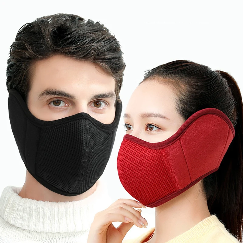 

Winter Thermal Fleece Mask Ear Cover Cycling Windproof Face Mask Earmuffs Motorcycle Helmet Bandana Hat Ski Hiking Sport Scarf