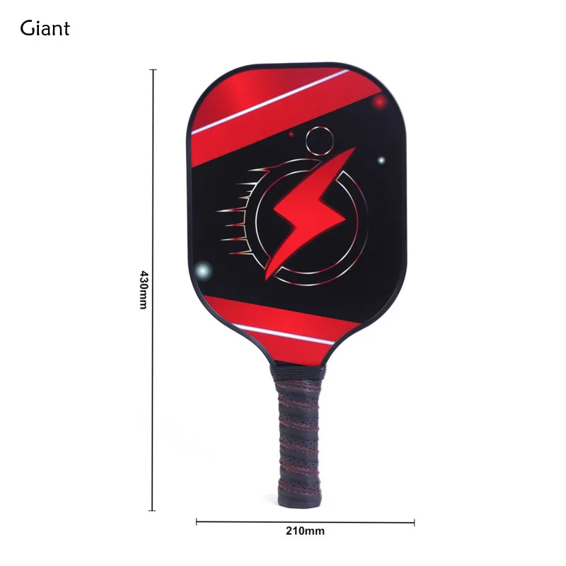 

Fiberglass Pickleball Paddle Integrated USAPA Certified PP Honeycomb Graphite Carbon Fiber 3K Set Red Lightning Cool Padelracket