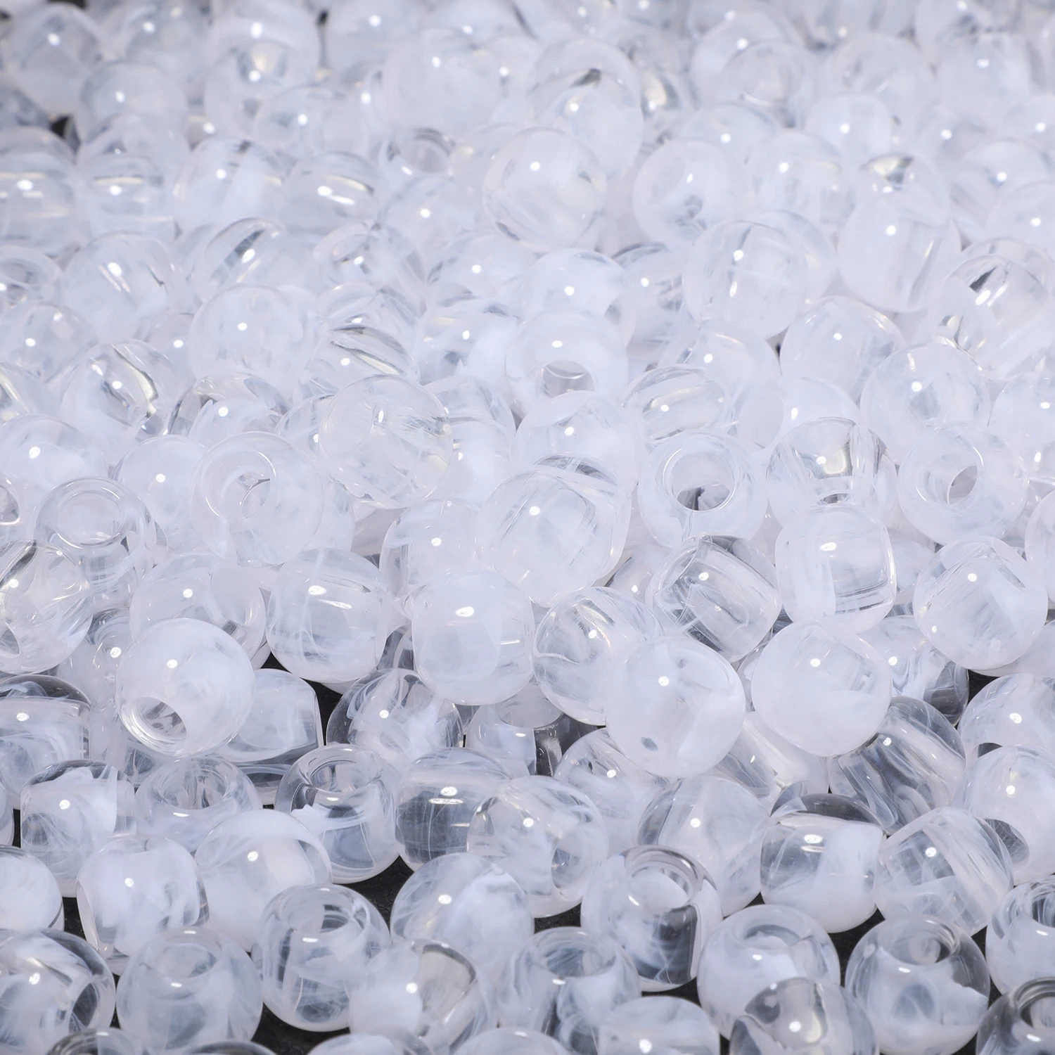 50 Stück/Lot Bunte Acryl-Großlochperlen 10x12mm Runde Lose Abstandsperlen für Schmuckherstellung DIY Armband Bastelzubehör – Detail 6
