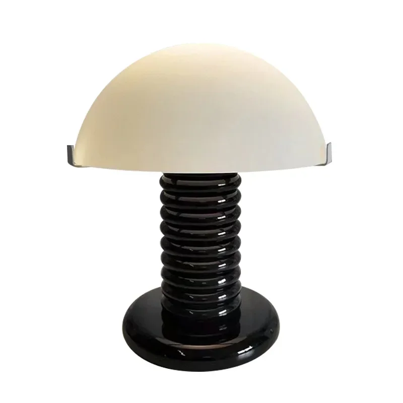 

Glass table lamp simple postmodern living room bedside study Nordic designer model room bedroom lamp