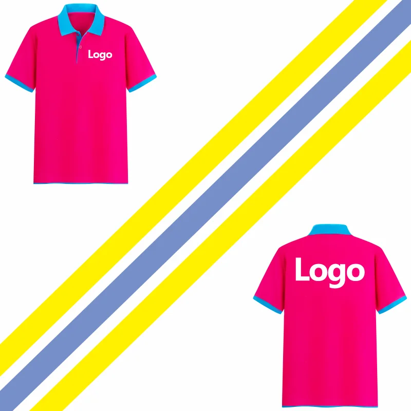 KAISING 8 Colors Contrasting Collar Polo Shirt Custom Logo Embroidery Printed Personal Group Design Summer Clothing Brand Tops