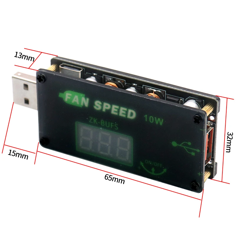 Controller di velocità della ventola USB, Dimmer a LED, Router da 10W ad alta potenza raffreddamento della CPU Office dormitorio Desktop BUFS