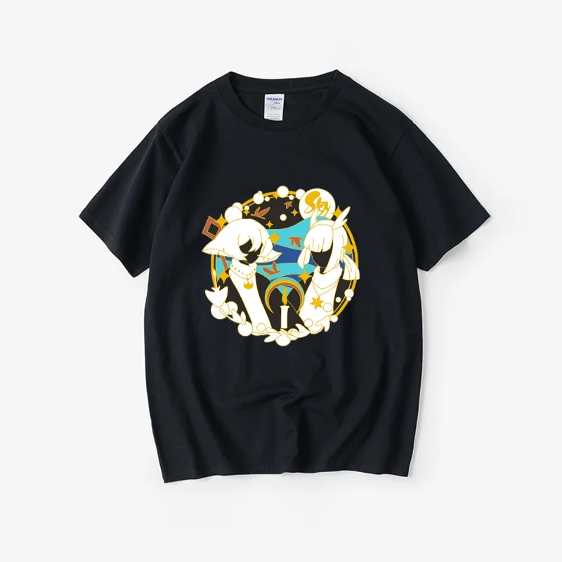 

Футболка оверсайз из хлопка с круглым вырезом, с принтом аниме и игр, Musoom Bird, женская и мужская, летняя, повседневная, свободного кроя