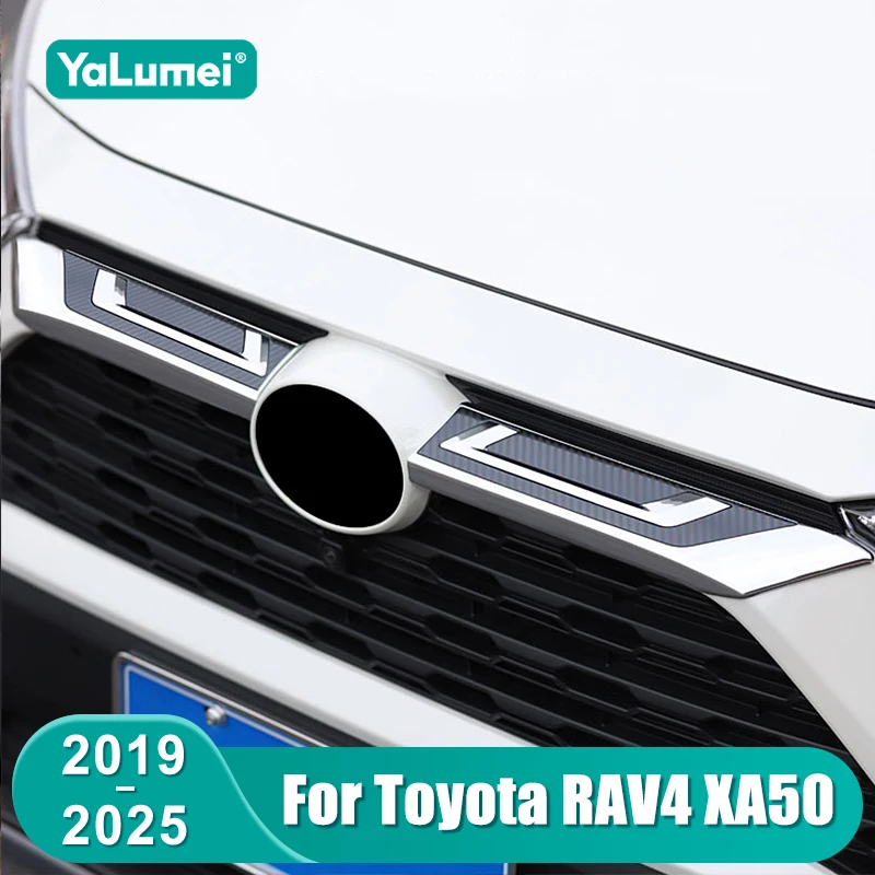 Auto-Rennsport-Frontgrill-Zierleistenabdeckung für Toyota RAV4 XA50 2019 2020 2021 2022 2023 2024 2025 RAV 4 Hybrid Zubehör