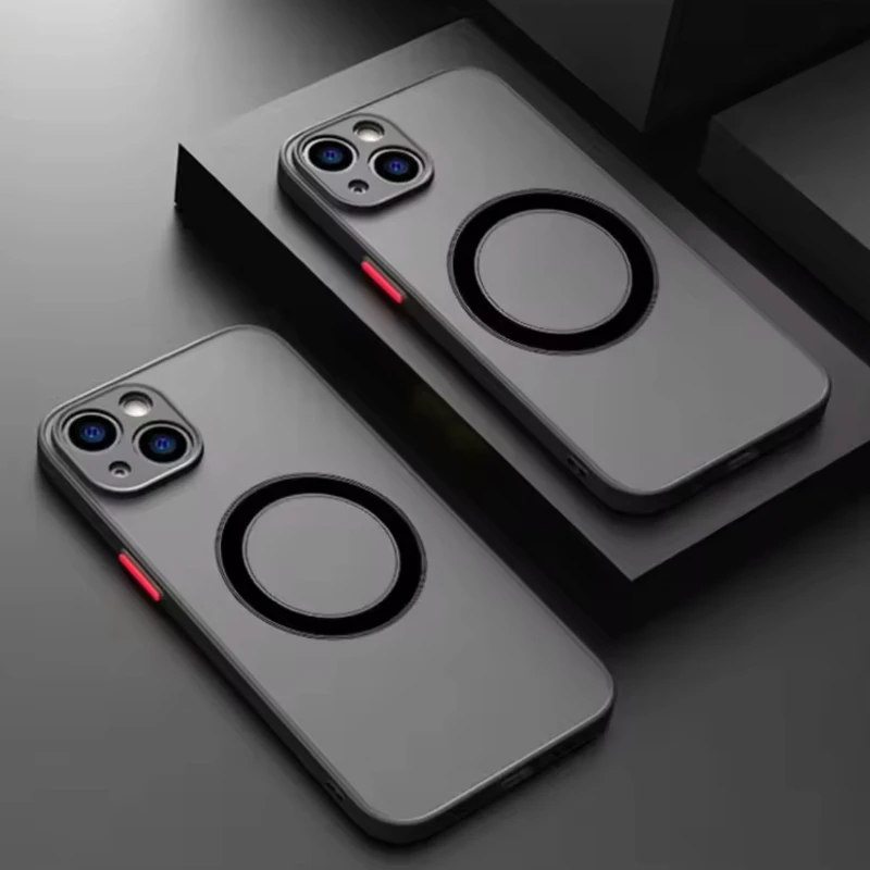 Klare Matte Magnetische Magsafe-Hülle für iPhone 18 17 16 15 14 13 12 Pro Max Mini Plus 17E 16E Stoßfeste Handyhülle